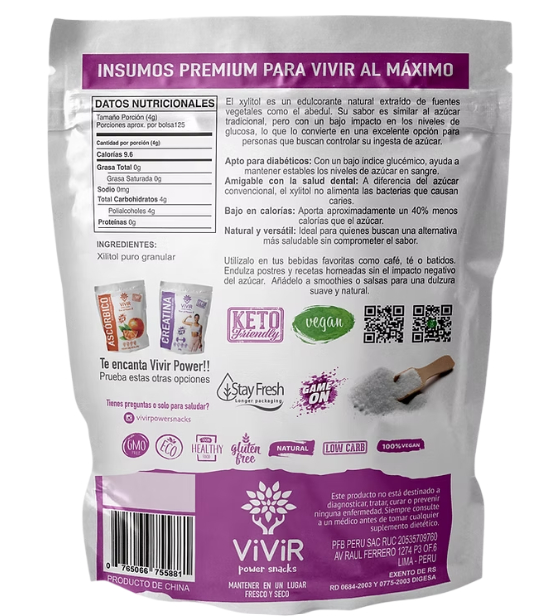 KETO XYLITOL 500 GR - VIVIR
