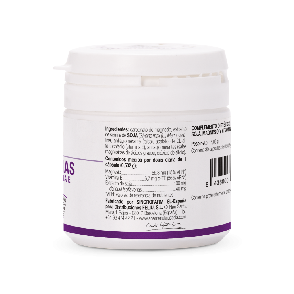 ISOFLAVONAS CON MAGNESIO + VITAMINA E 30 COMPRIMIDOS ANA MARIA LA JUSTICIA