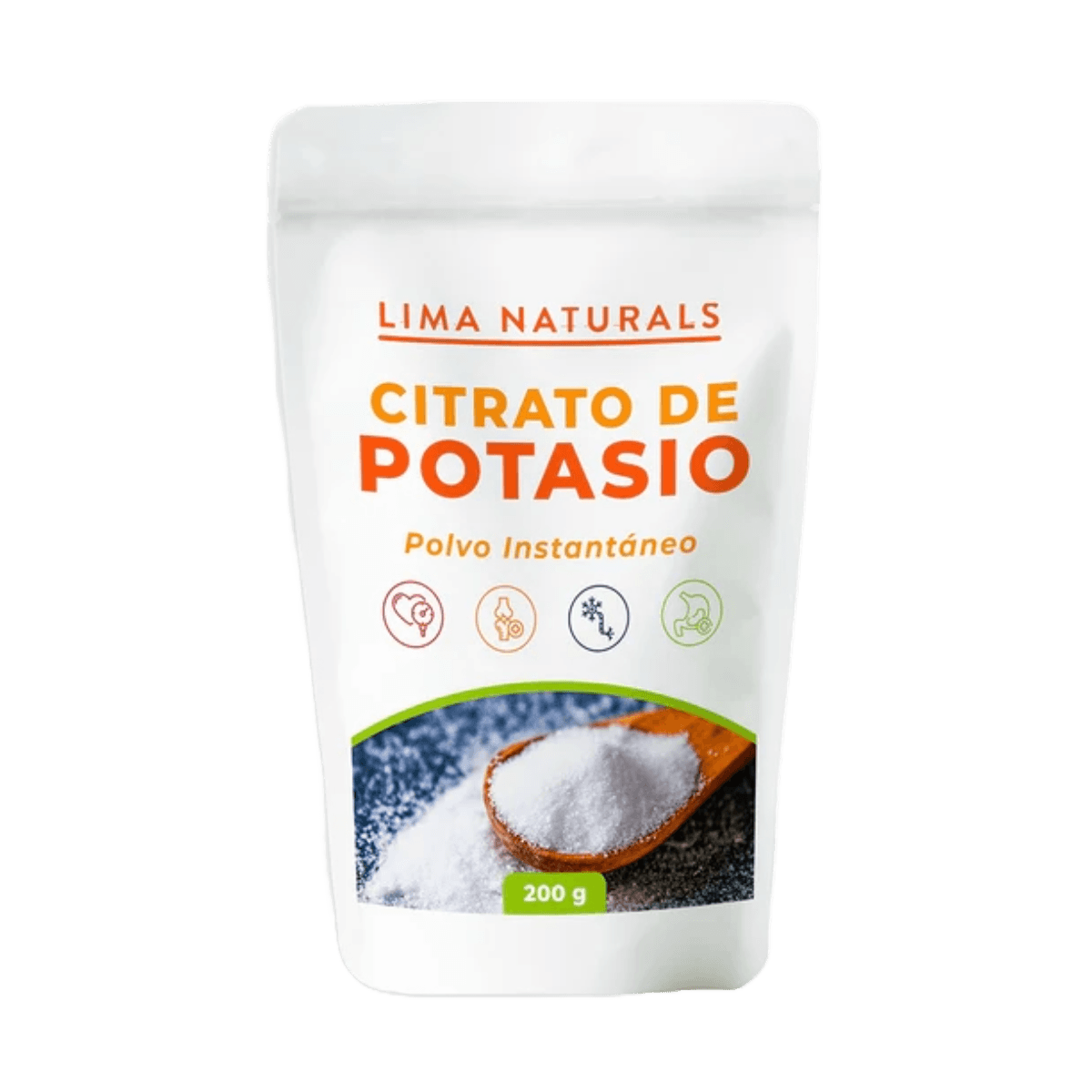 CITRATO DE POTASIO POLVO INSTANTANEO 100% NATURAL 200 GR - LIMA NATURALS