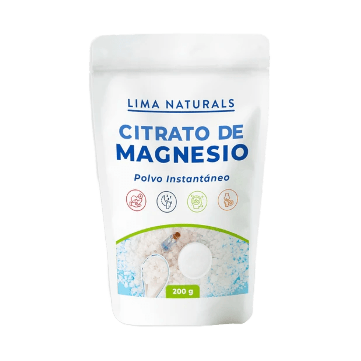 CITRATO DE MAGNESIO POLVO INSTANTANEO 100% NATURAL 200 GR - LIMA NATURALS