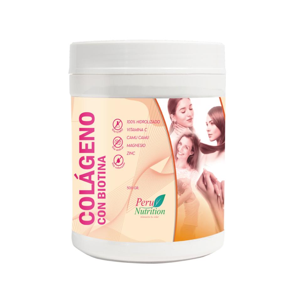 COLAGENO CON BIOTINA EN POTE 500 GR - PERU NUTRITION