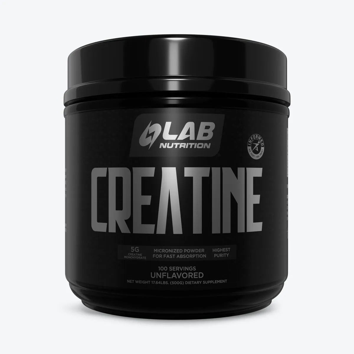 CREATINE 100 SERVINGS UNFLAVORED 500MG LAB NUTRITION