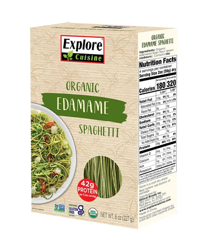 FETUCCINE ORGANIC EDAMAME & MUNG BEAN 227GR - POWER NATURE