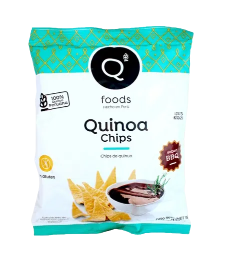 Quinoa Chips Sabor Bbq Qfoods 100gr Gluten Free