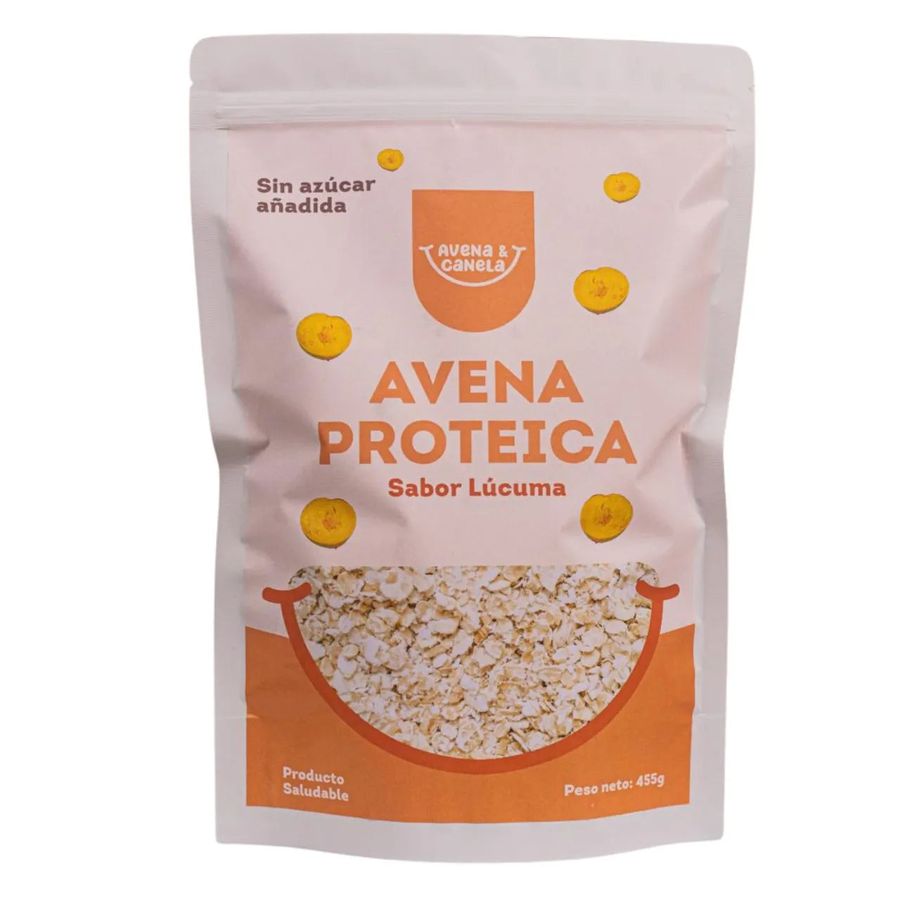 Avena Proteica Sabor Lucuma 455 Gr Avena Y Canela Sin Azucar Añadida