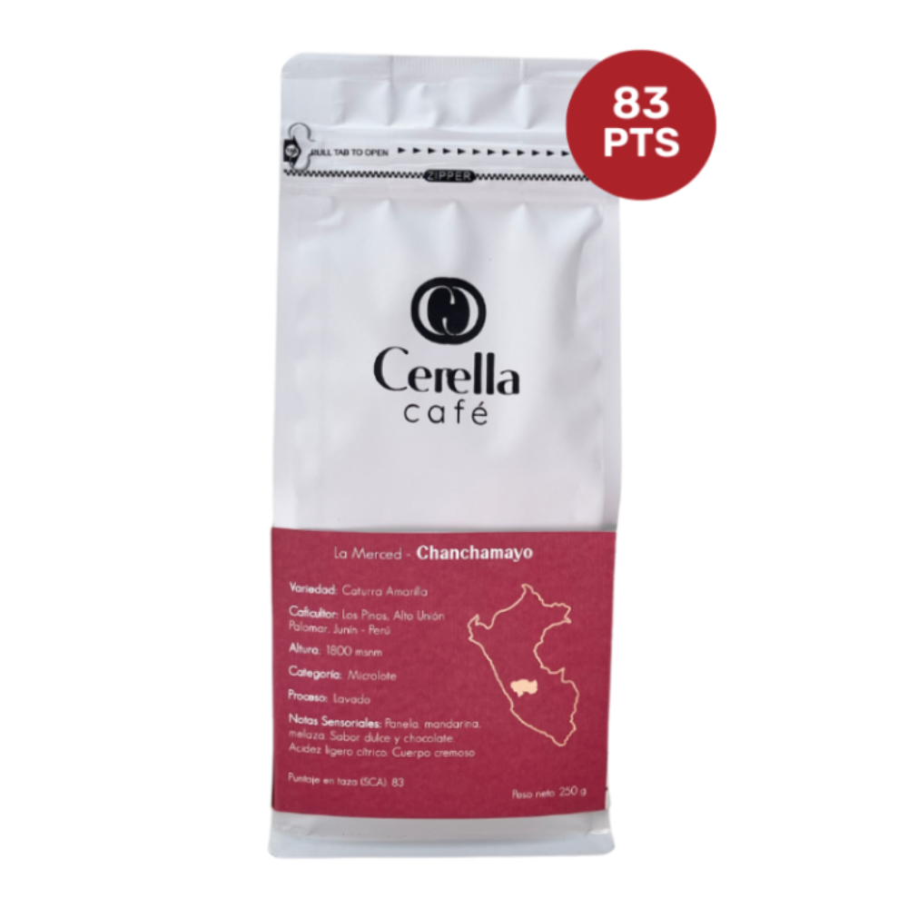CAFE EN GRANO CHANCHAMAYO 250 GR - CERELLA