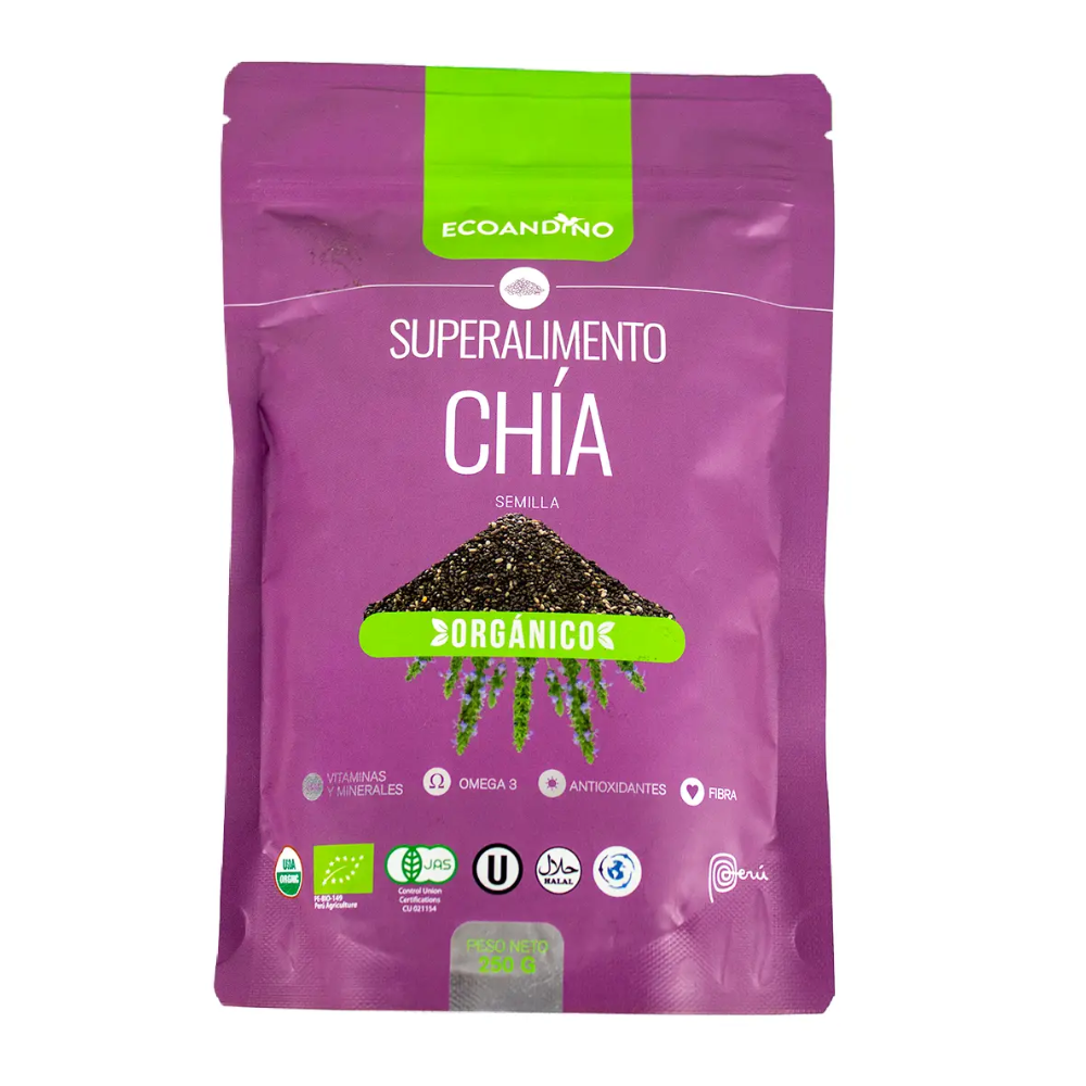 SUPERALIMENTO CHÍA NEGRA 250 GR - ECOANDINO