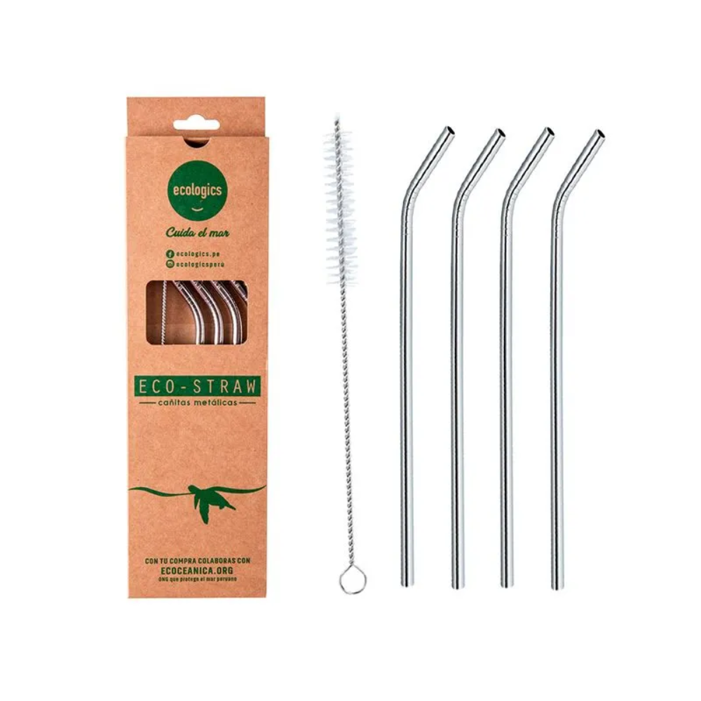 ECO STRAW LARGA x 4 und + 01 LIMPIADOR - ECOLOGICS