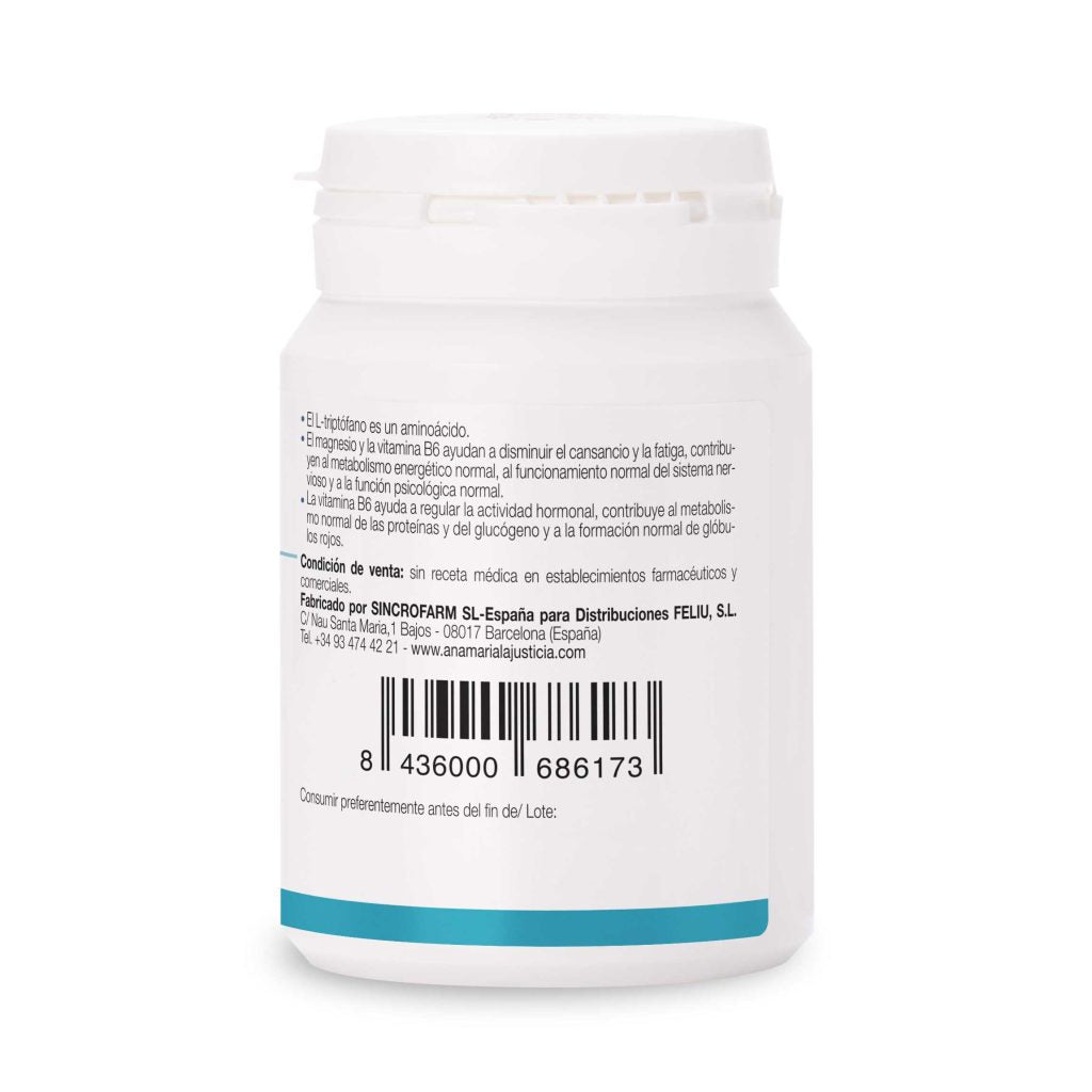 TRIPTOFANO CON MAGNESIO + VITAMINA B6 60 COMPRIMIDOS ANA MARIA LA JUSTICIA
