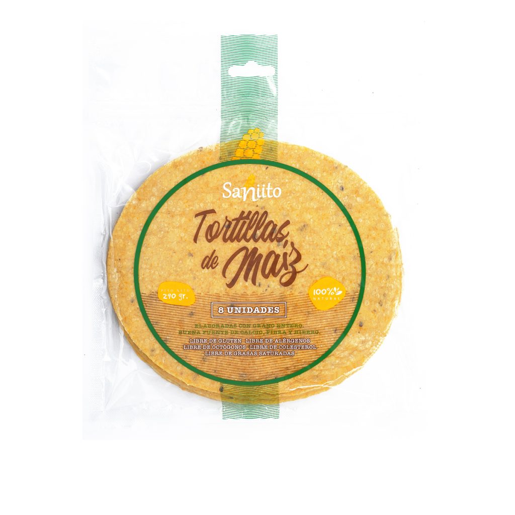 TORTILLAS MAÍZ 290 GR 8 UNDS - SANIITO