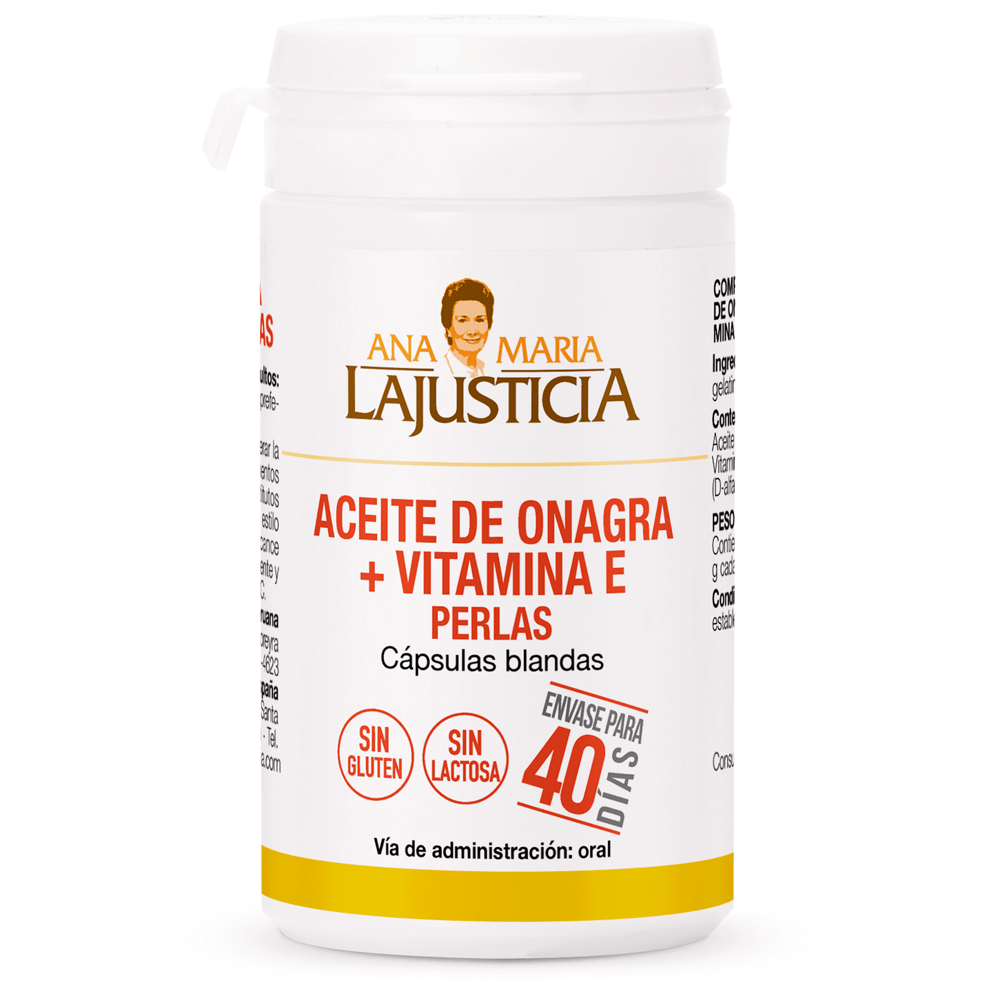 ACEITE DE ONAGRA + VITAMINA E 80 COMPRIMIDOS ANA MARÍA LA JUSTICIA