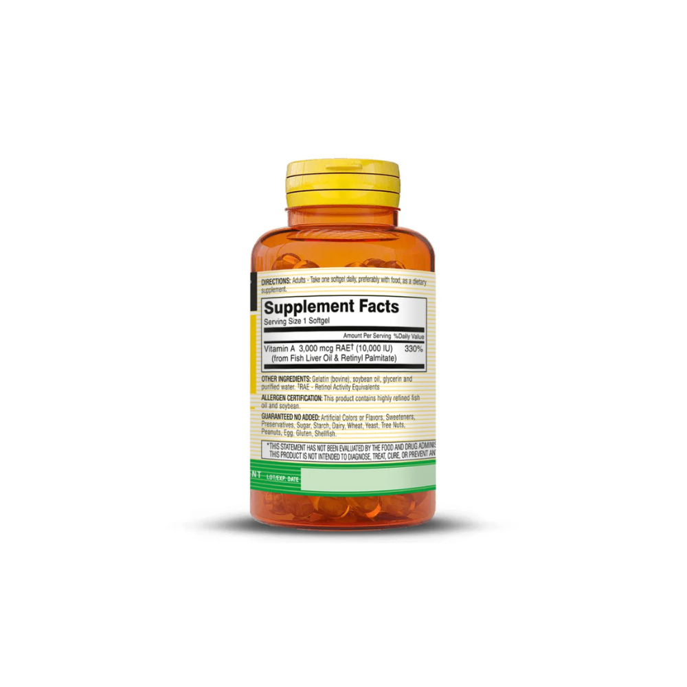 A-10,000IU FROM FISH LIVER OIL (100 SOFTG) - MASON NATURAL