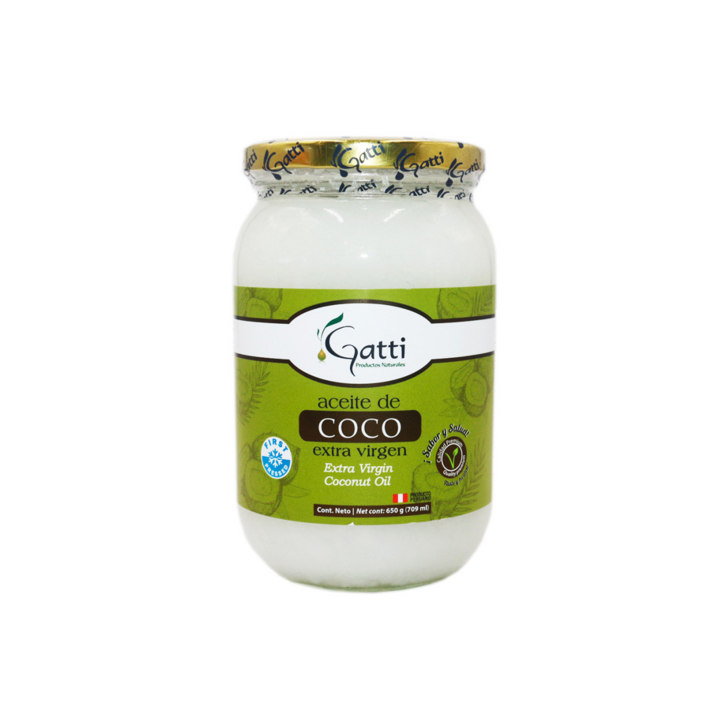 ACEITE DE COCO EXTRA VIRGEN - GATTI 650G