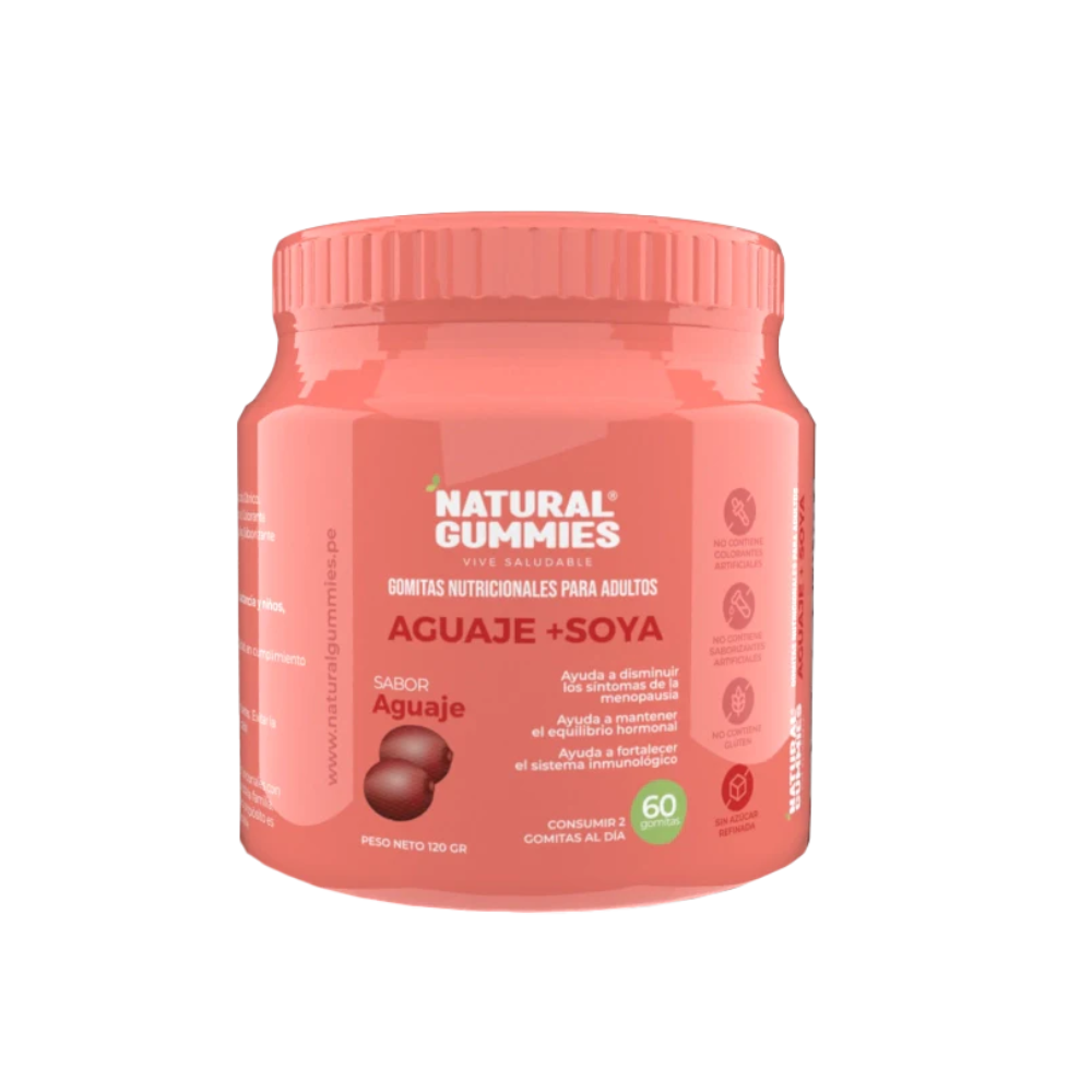 AGUAJE + SOYA 60 GOMITAS NATURAL GUMMIES