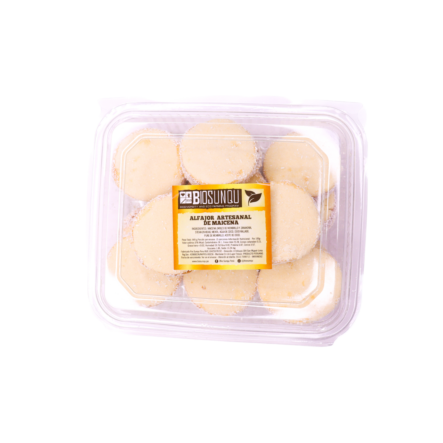 ALFAJOR DE MAICENA BIOSUNQU 15 UNIDADES