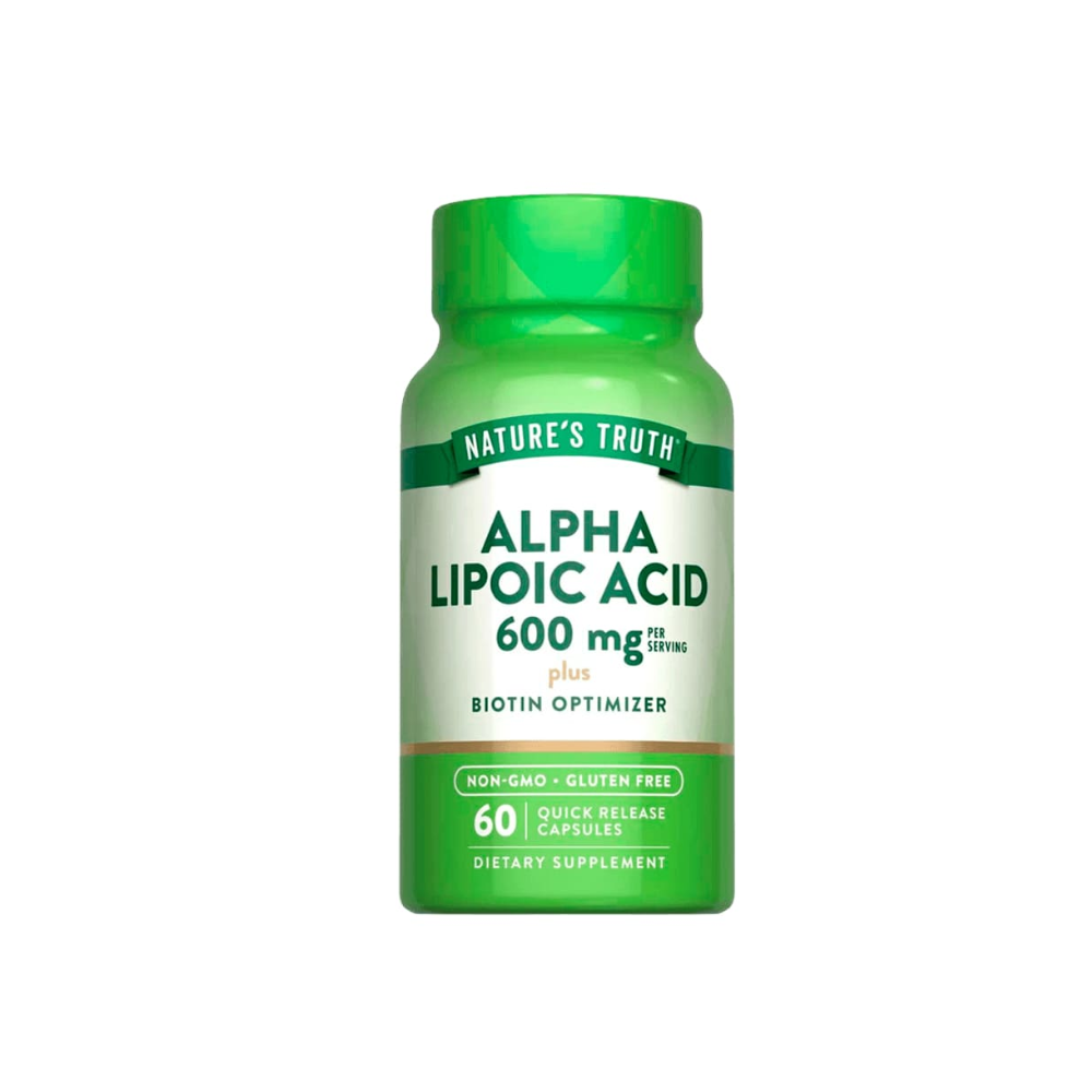 ALPHA LIPOIC ACID 600MG PLUS BIOTIN OPTIMIZER FRASCO 60CAP NATURES TRUT