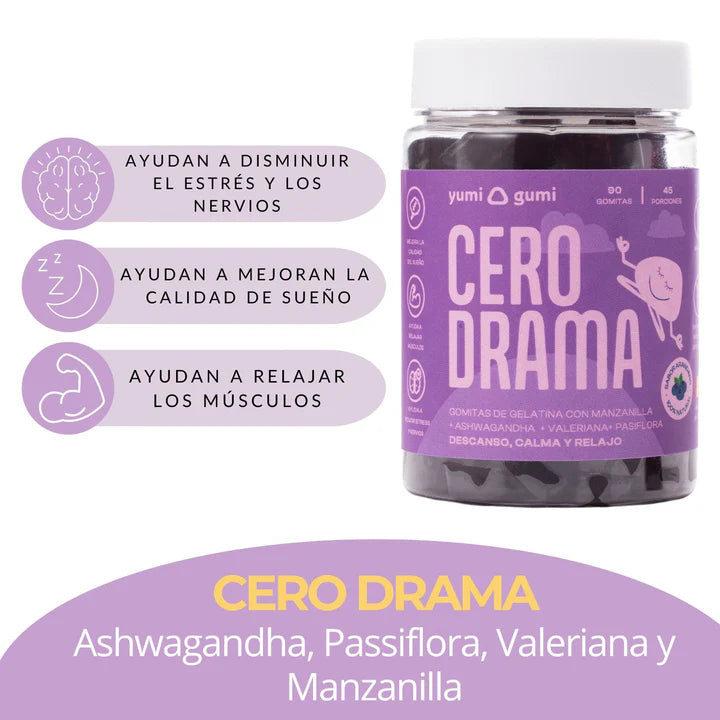 CERO DRAMA 90 GOMITAS SIN GLUTEN YUMI GUMI