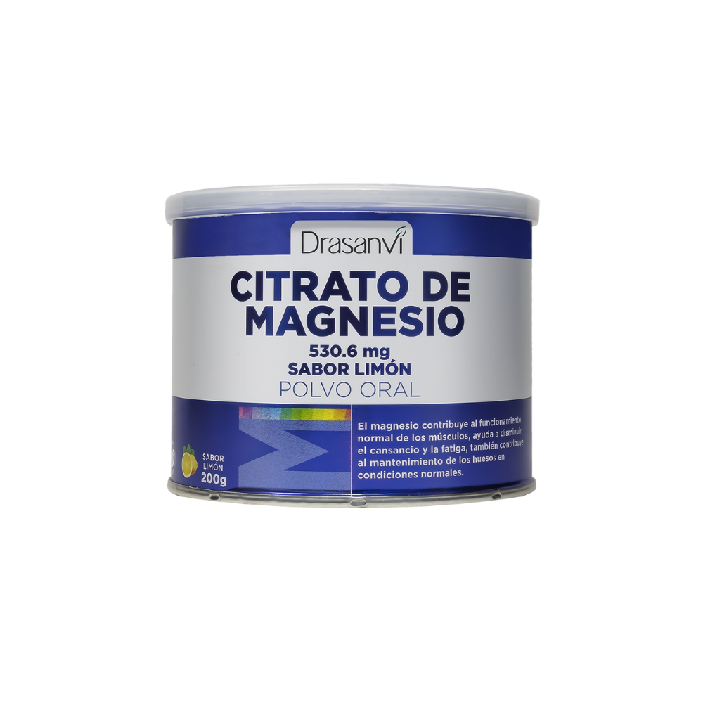 CITRATO DE MAGNESIO POLVO SABOR LIMÓN 530.60 MG X 200 GR DRASANVI
