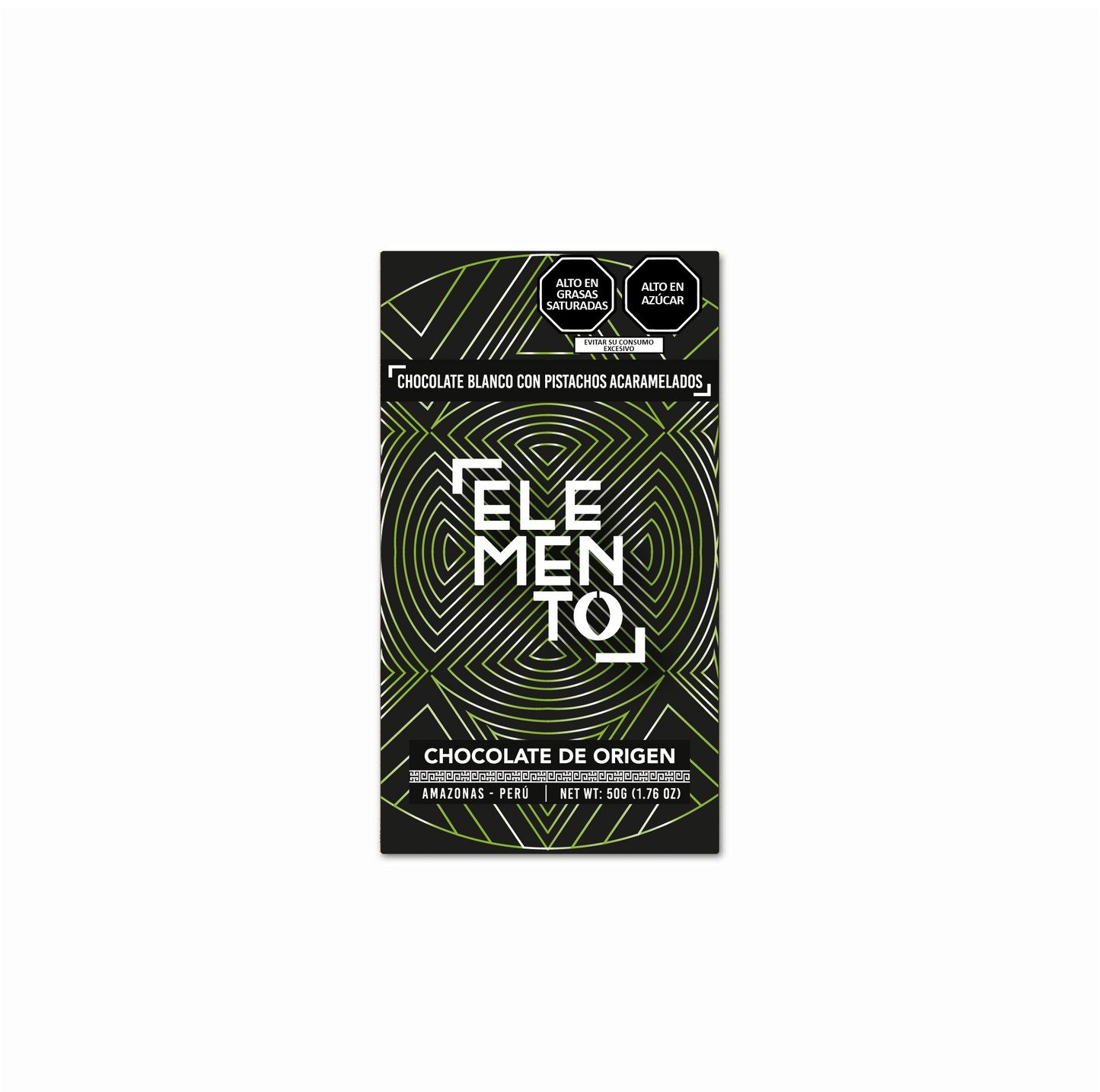 CHOCOLATE BLANCO CON PISTACHOS - ELEMENTO 50G