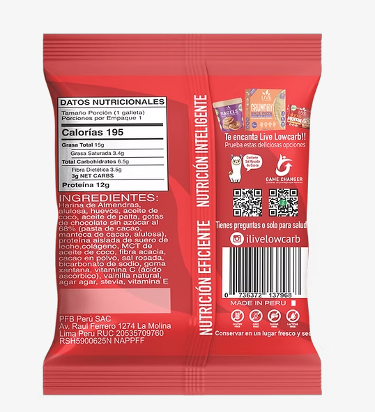 THE PROTEIN COOKIE DOBLE CHOCO 58GR 1UND LIVE