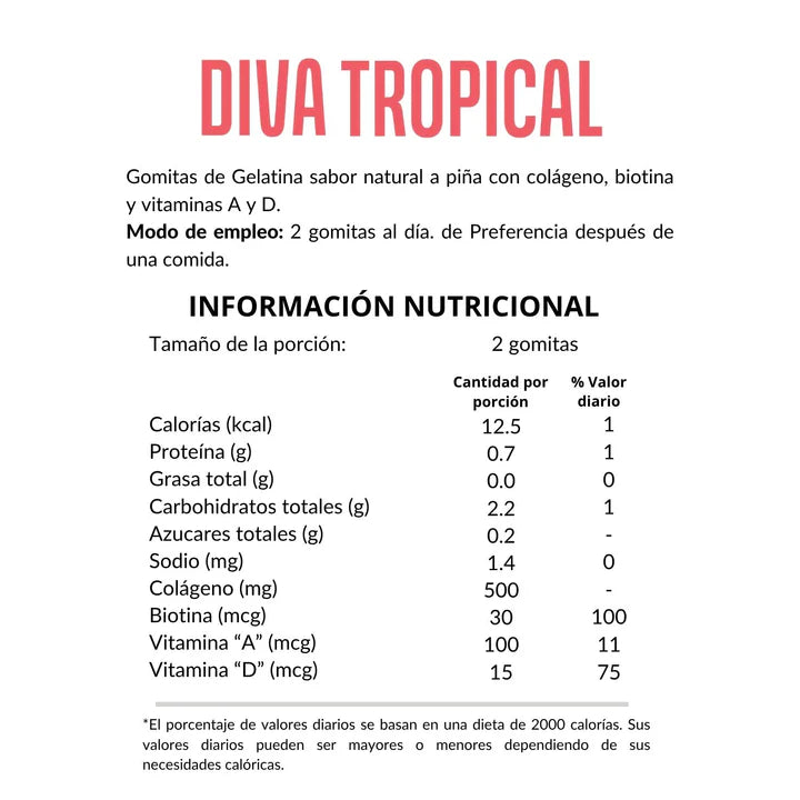 DIVA TROPICAL 90 GOMITAS SIN GLUTEN YUMI GUMI