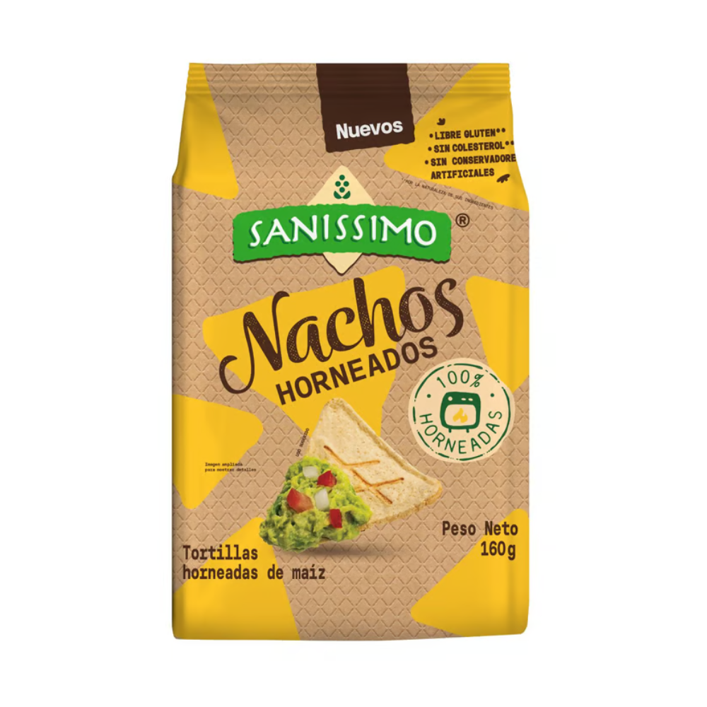 NACHOS HORNEADOS 160 GR - SANISSIMO