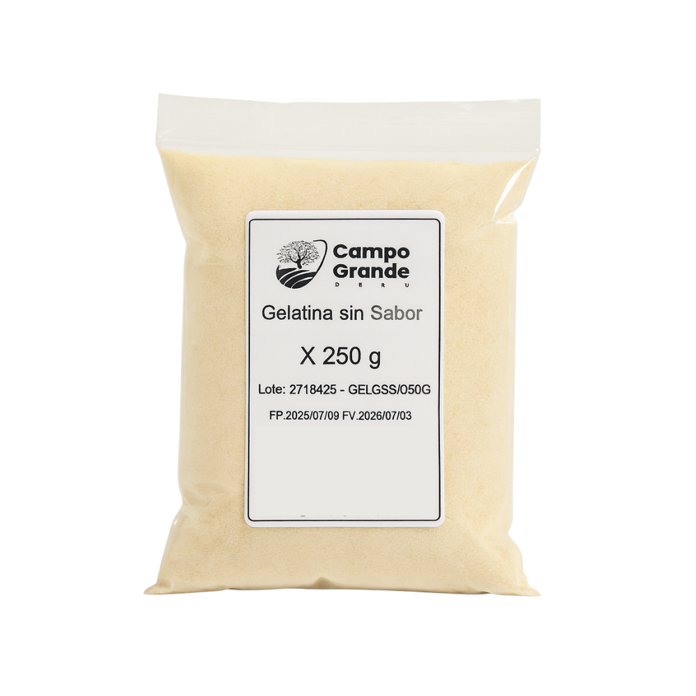 GELATINA SIN SABOR 250G - CAMPO GRANDE
