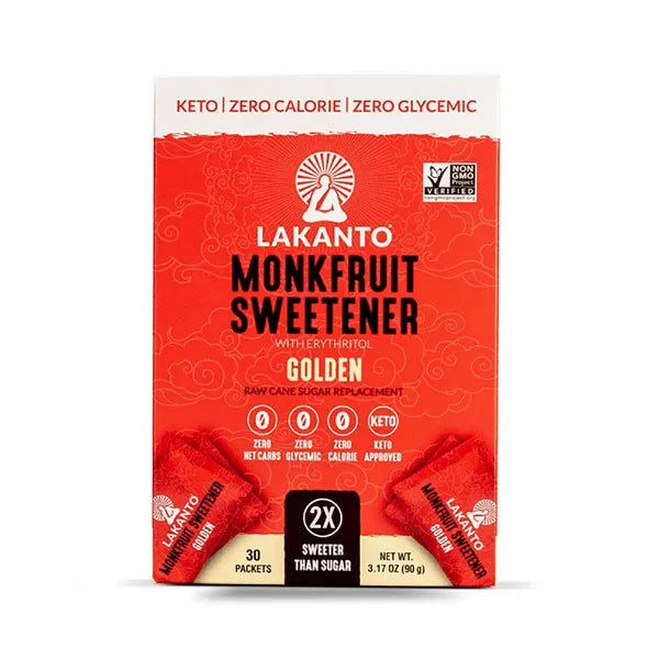 LAKANTO MONKFRUIT SWEETENER GOLDEN 3 GR X 30 SOBRES - LAKANTO