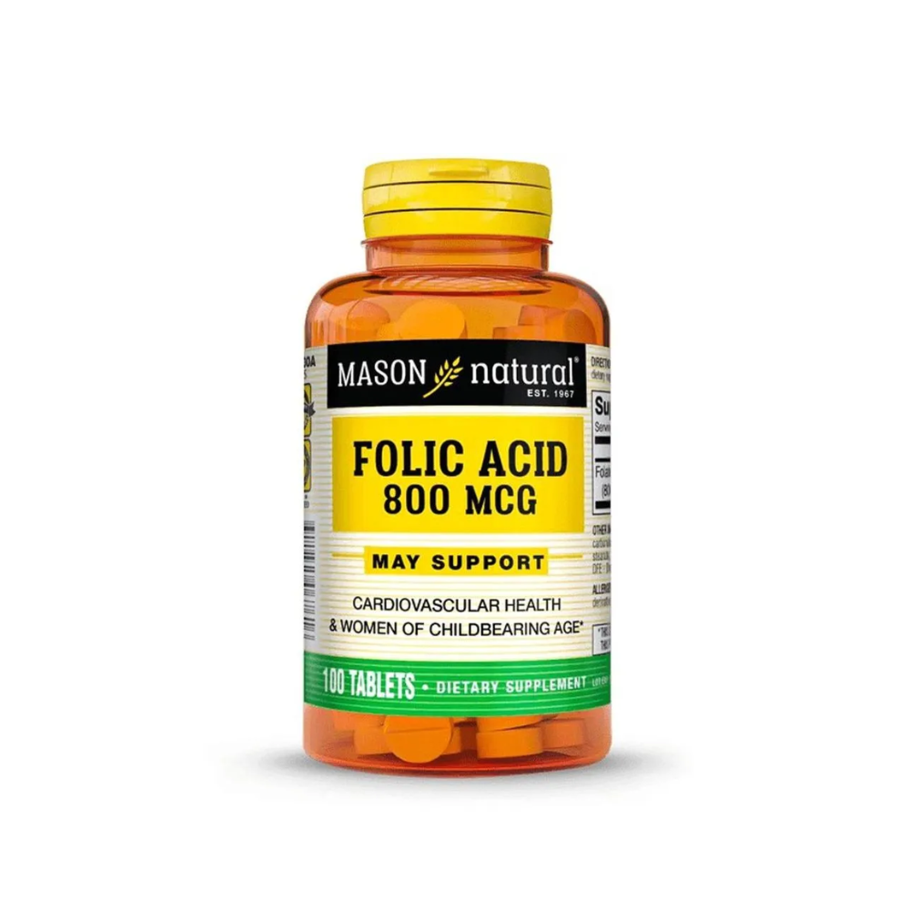 FOLIC ACID 800MCG MASON NATURAL