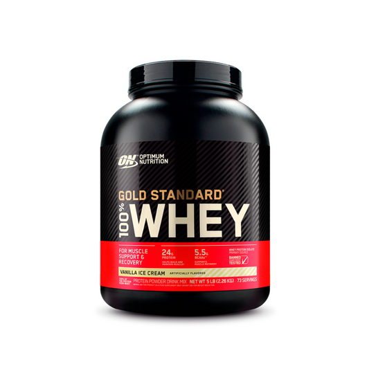 GOLD STANDARD 100% WHEY VAINILLA ICE CREAM 5LB- OPTIMUN NUTRITION