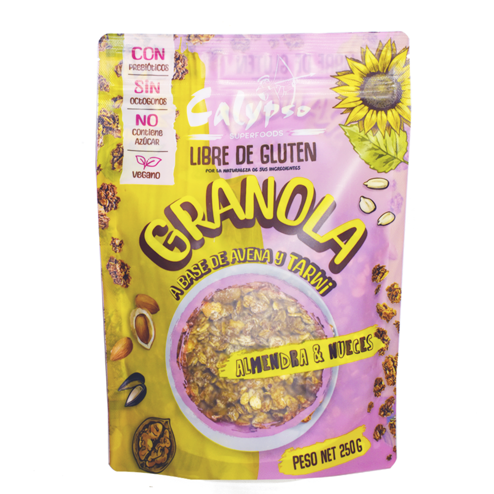 GRANOLA SIN GLUTEN TARWI Y FRUTOS SECOS 250G CALYPSO