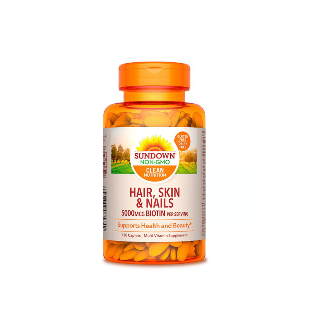 HAIR SKIN NAILS BIOTIN SUNDOWN 5000MCG -
