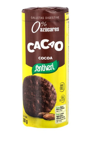 GALLETA DIGESTIVE CACAO 0% AZUCAR 200G - SANTIVERI