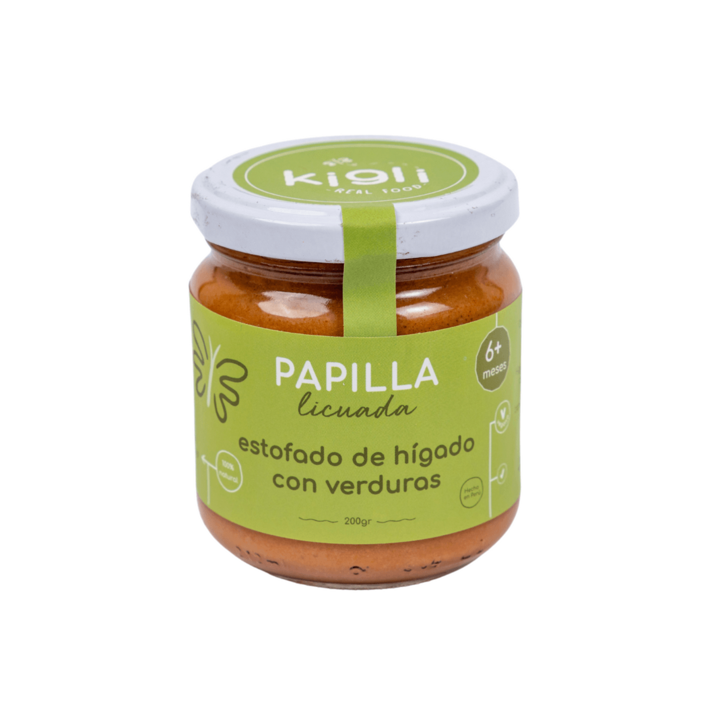 PAPILLA DE ESOFADO DE HIGADO CON VERDURAS (LICUADA) - KIGLI 185G