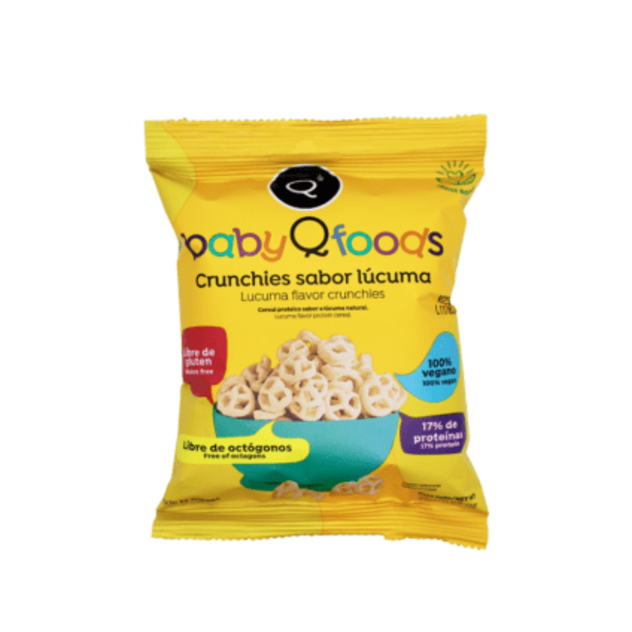 BABY Q FOODS CRUNCHIES SABOR LUCUMA QFOODS 25G