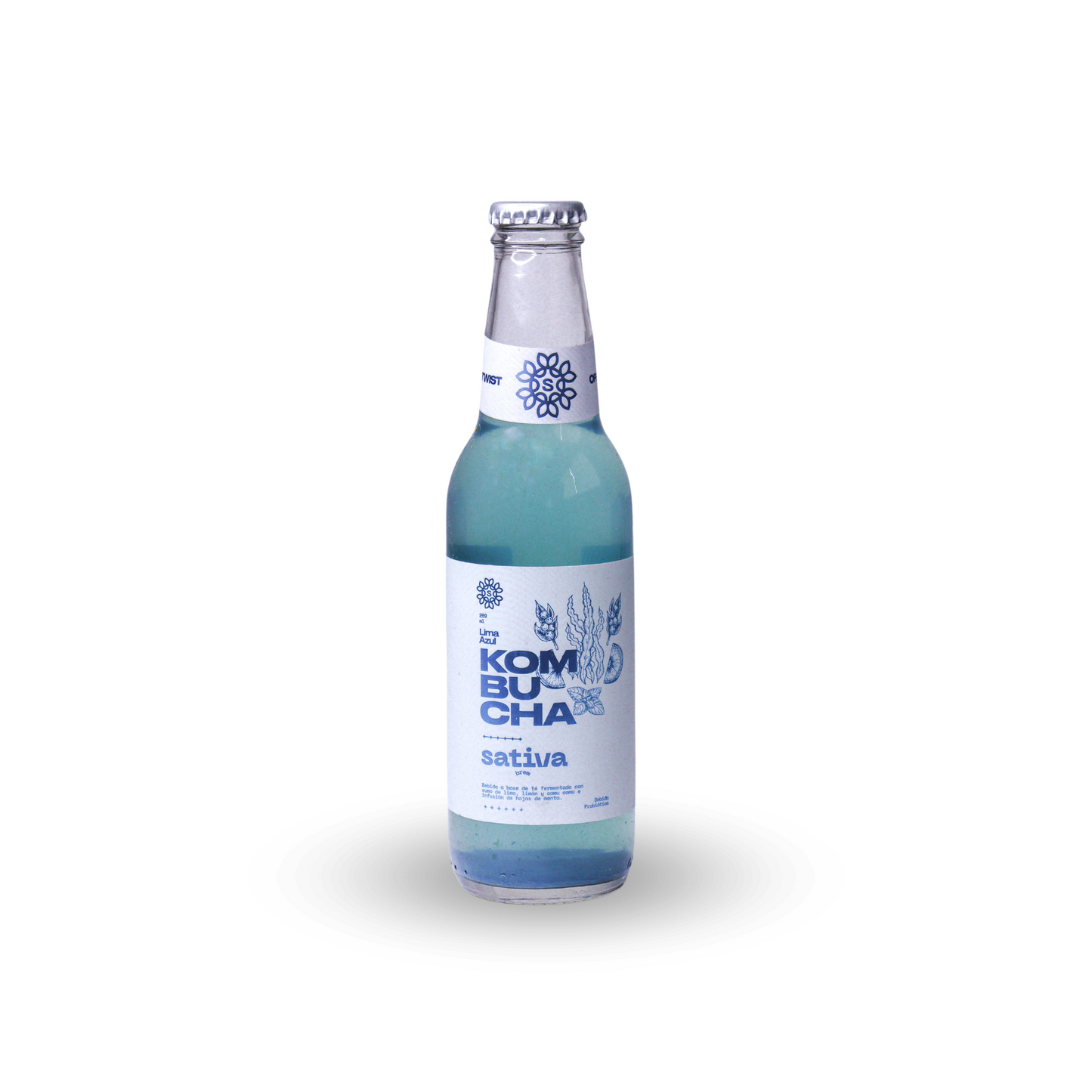 KOMBUCHA LIMA AZUL- SATIVA 355 ML
