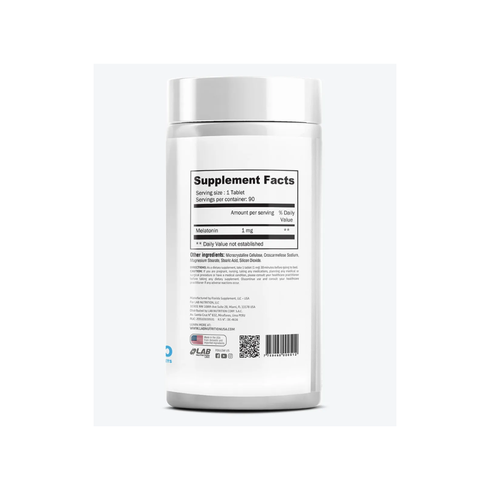 MELATONIN 1MG 90CAP - LAB NUTRITION