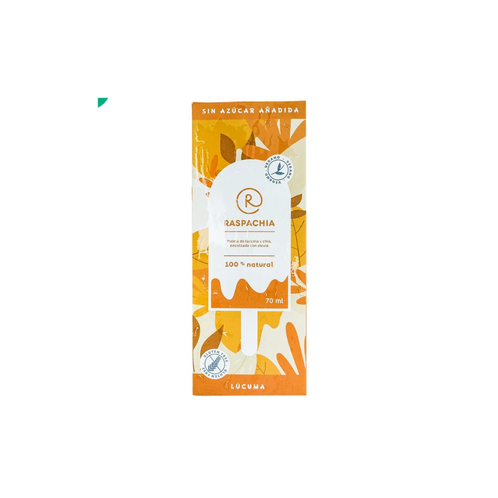 HELADO DE LUCUMA SIN AZUCAR EN PALETA - RASPACHIA