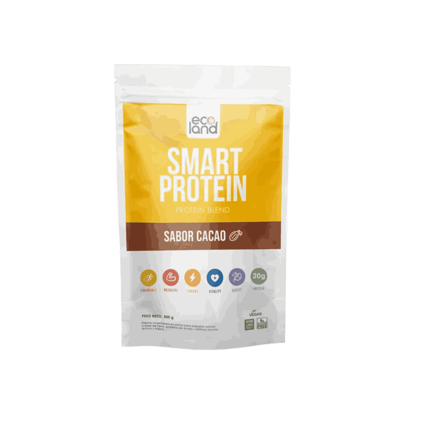 SMART PROTEIN SABOR CACAO - ECOLAND 500 G