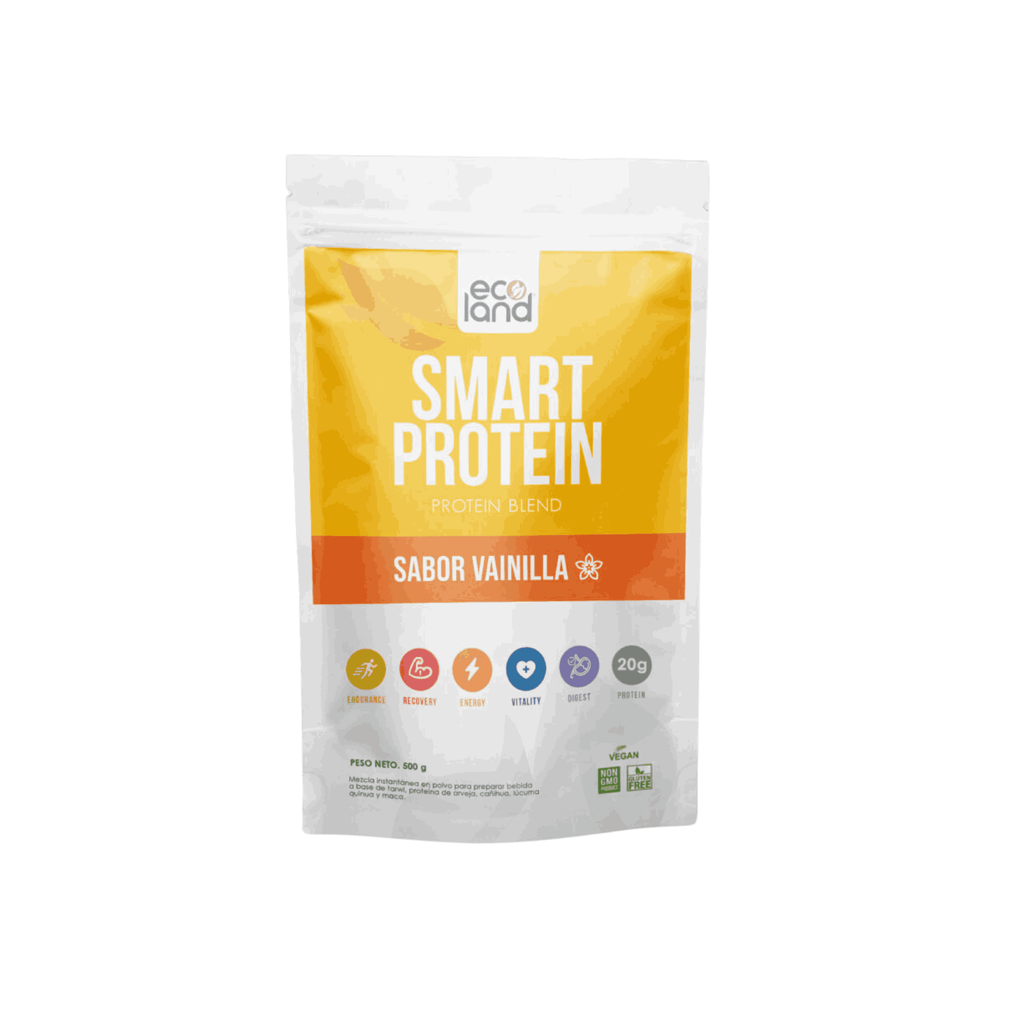SMART PROTEIN SABOR VAINILLA - ECOLAND 500 GR