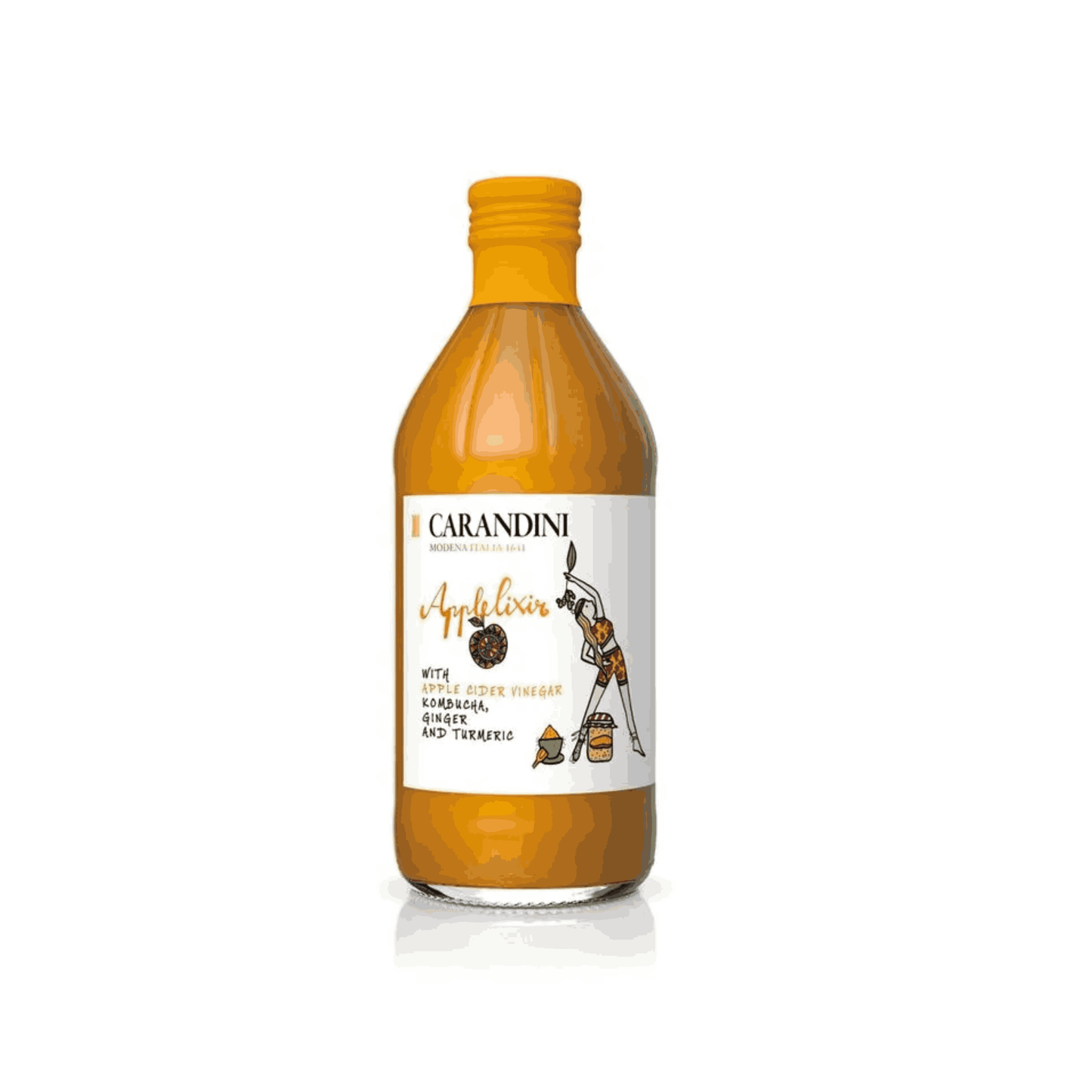 VINAGRE APPLELIXIR, KOMBUCHA, GINGER, Y TURMERIC - CARANDINI 500 ML