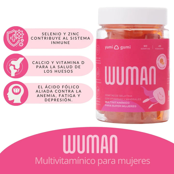 WUMAN 90 GOMITAS SIN GLUTEN YUMI GUMI