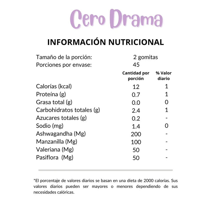 CERO DRAMA 90 GOMITAS SIN GLUTEN YUMI GUMI