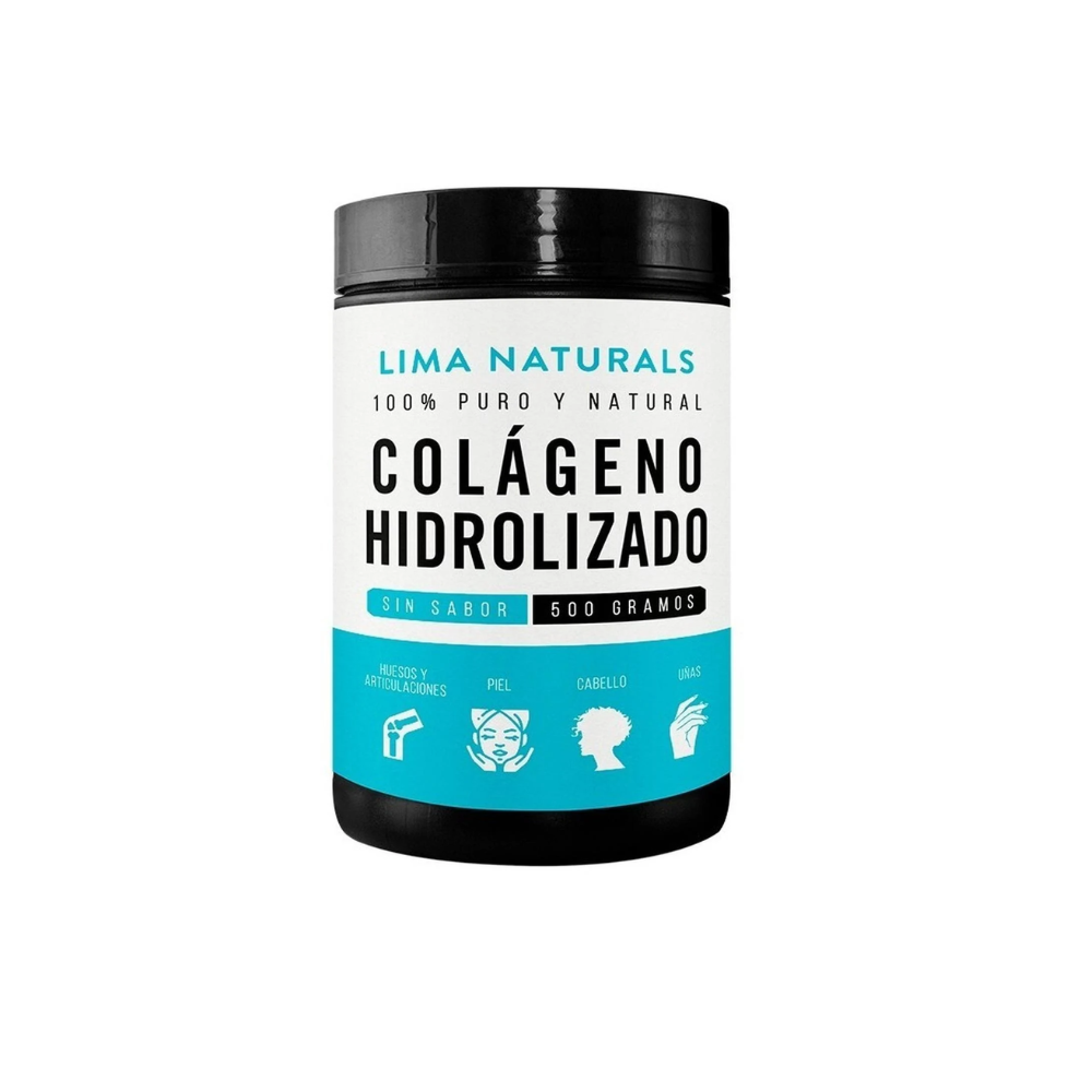 COLAGENO HIDROLIZADO SIN SABOR 100% NATURAL 500 GR - LIMA NATURALS