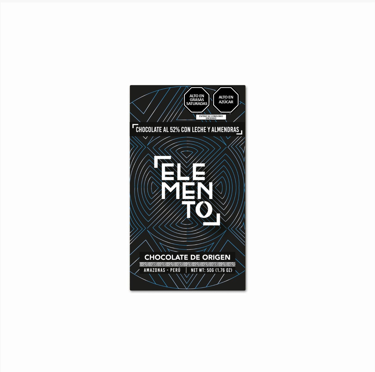 CHOCOLATE 52% CACAO CON LECHE DE ALMENDRAS - ELEMENTO 50G