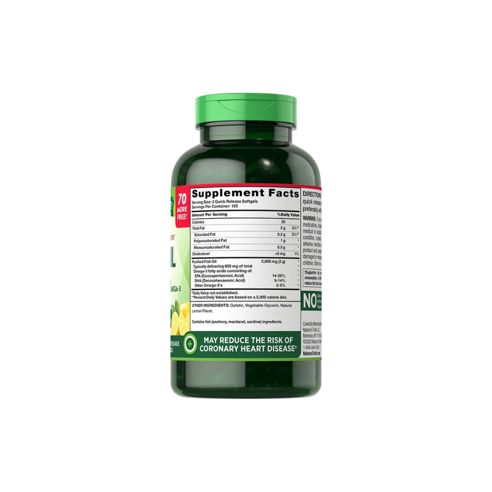 FISH OIL 2,000 MG 600MG - NATURES TRUTH