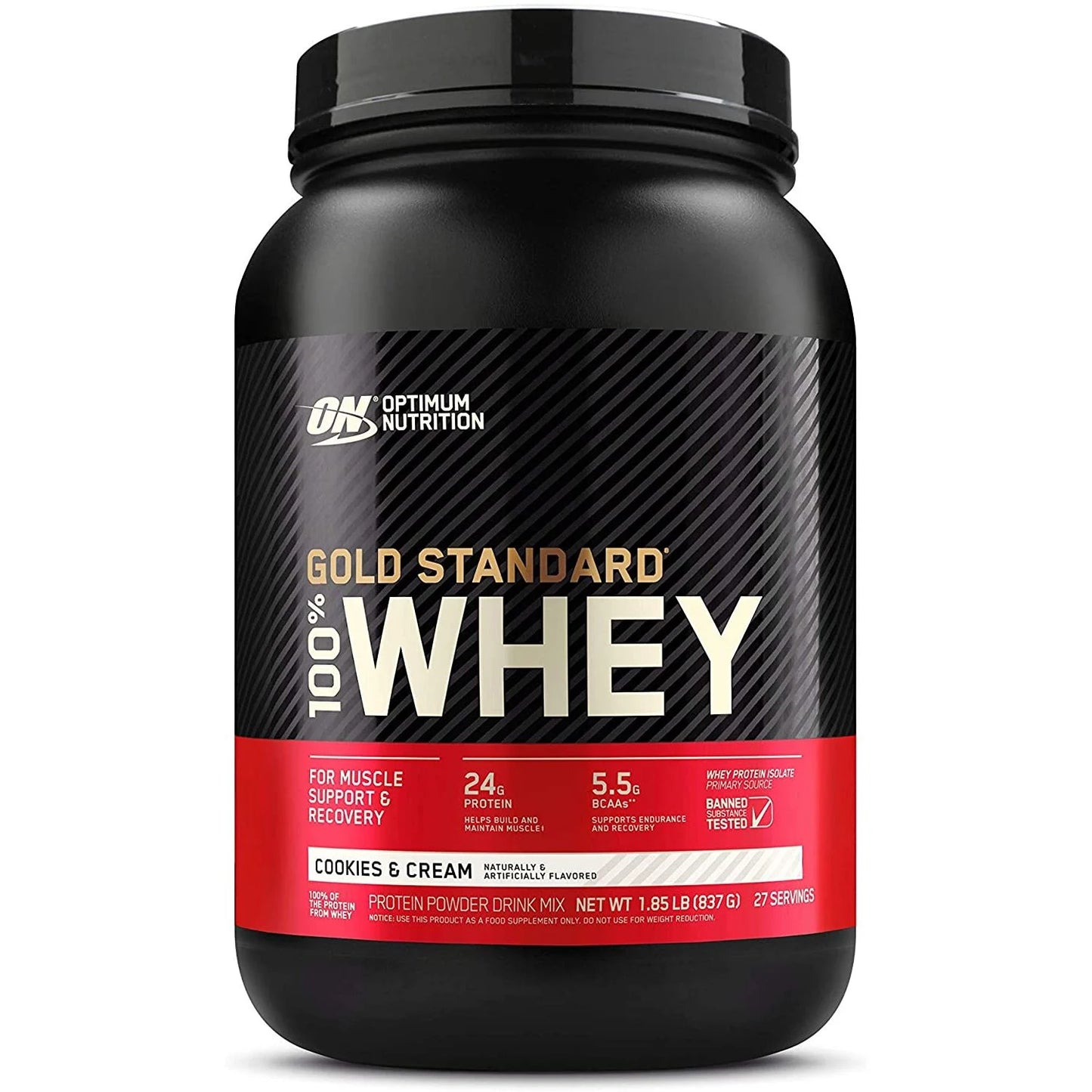 GOLD STANDARD 100%WHEY 1.85LB COOKIES AND CREAM OPTIMUM NUTRITION