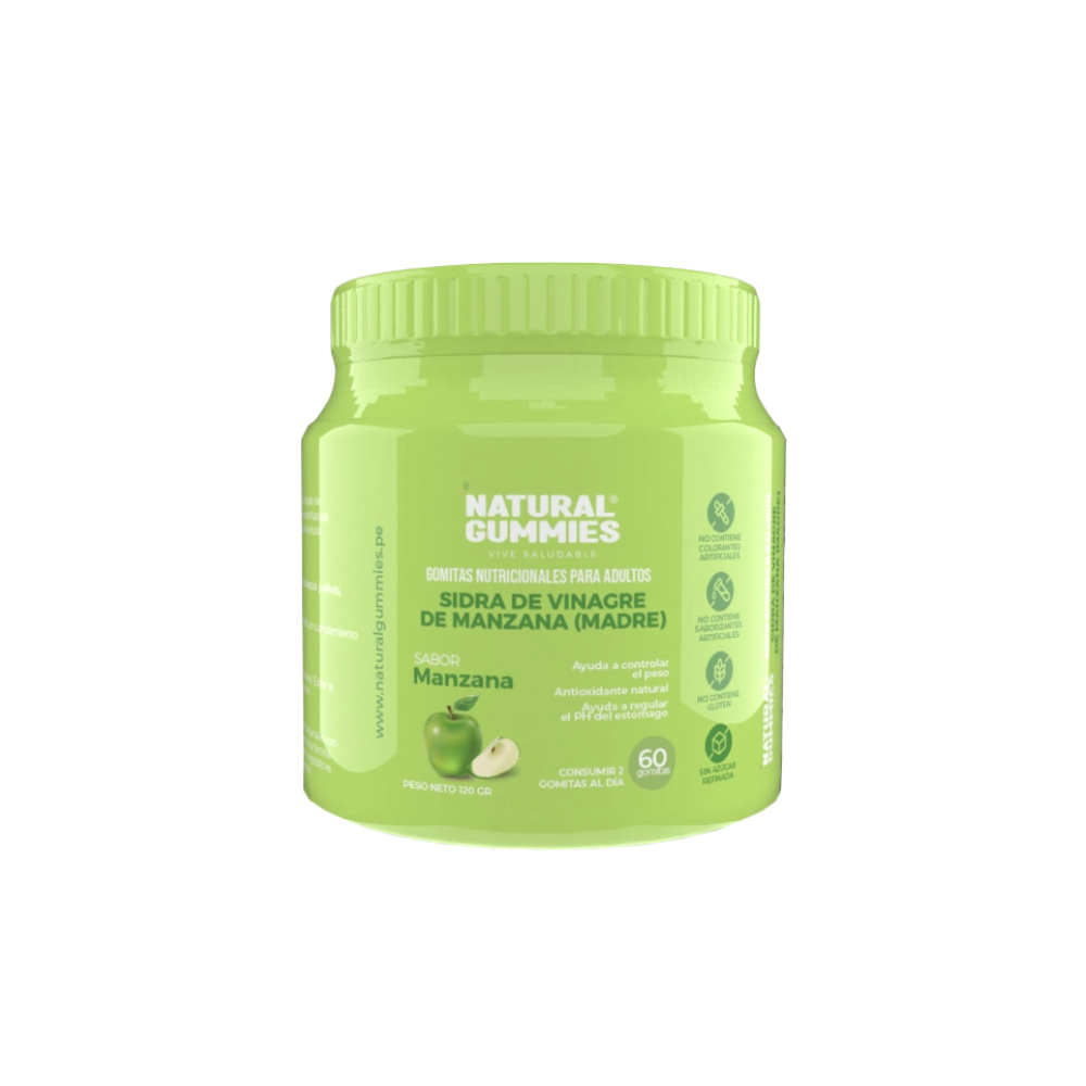 SIDRA DE VINAGRE DE MANZANA (MADRE) 60 GOMITAS NATURAL GUMMIES
