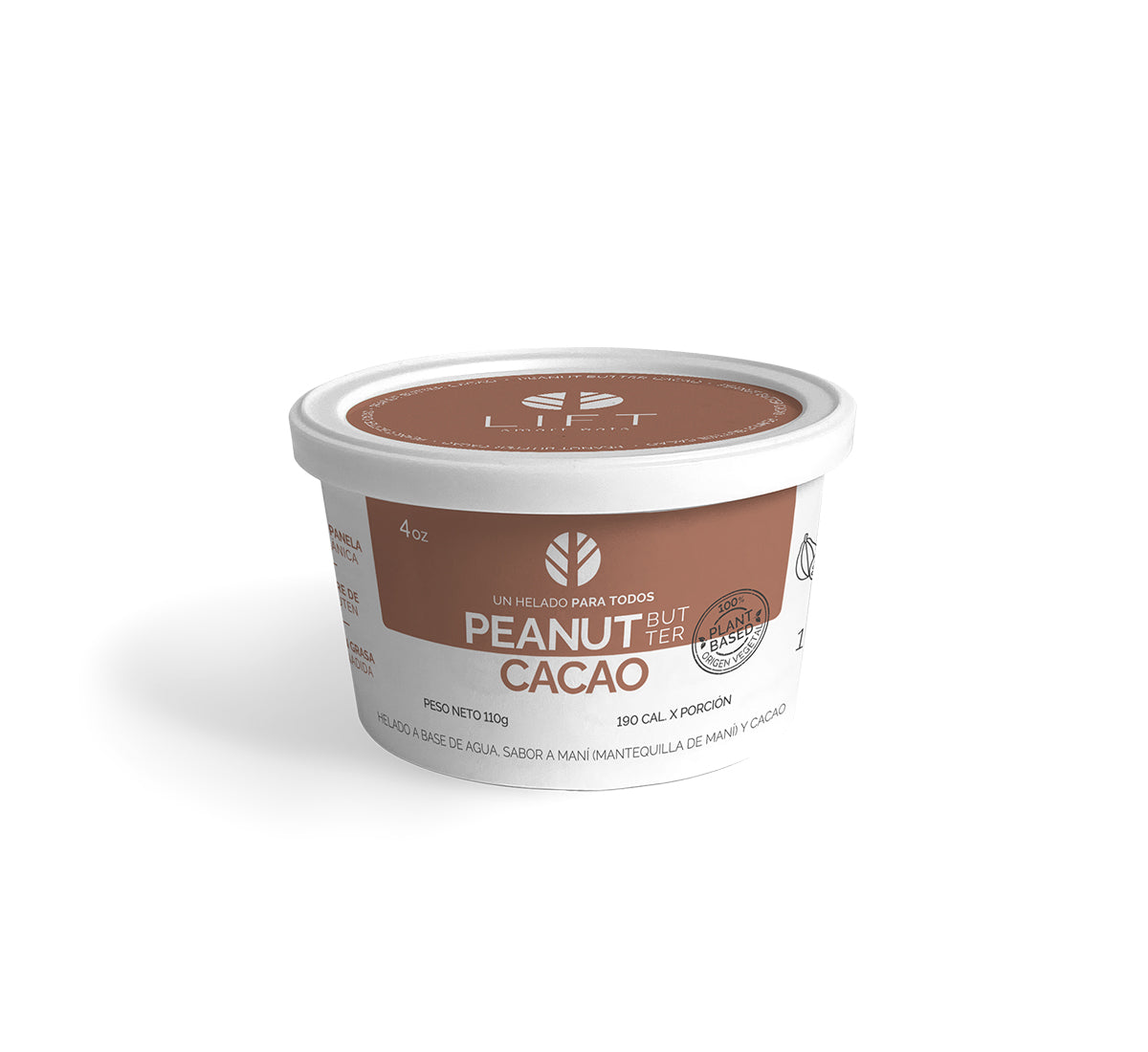HELADO VEGANO CACAO 4 OZ -LIFT