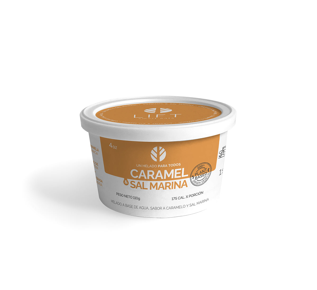 HELADO VEGANO CARAMEL Y SAL MARINA 4 OZ - LIFT